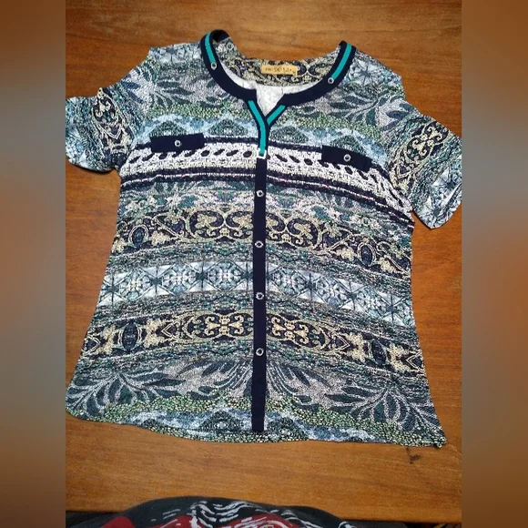 Zhong ni da / Zhongnida Size 54 1X Short Sleeve Pullover Shirt Mu… - Picture 10 of 10